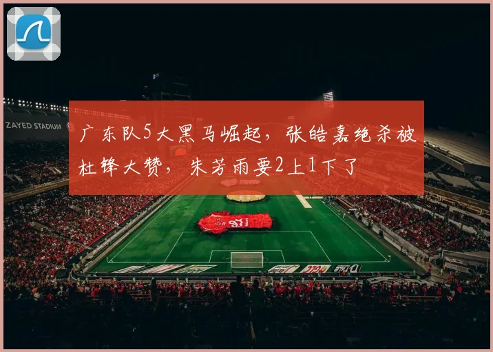 广东队5大黑马崛起，张皓嘉绝杀被杜锋大赞，朱芳雨要2上1下了
